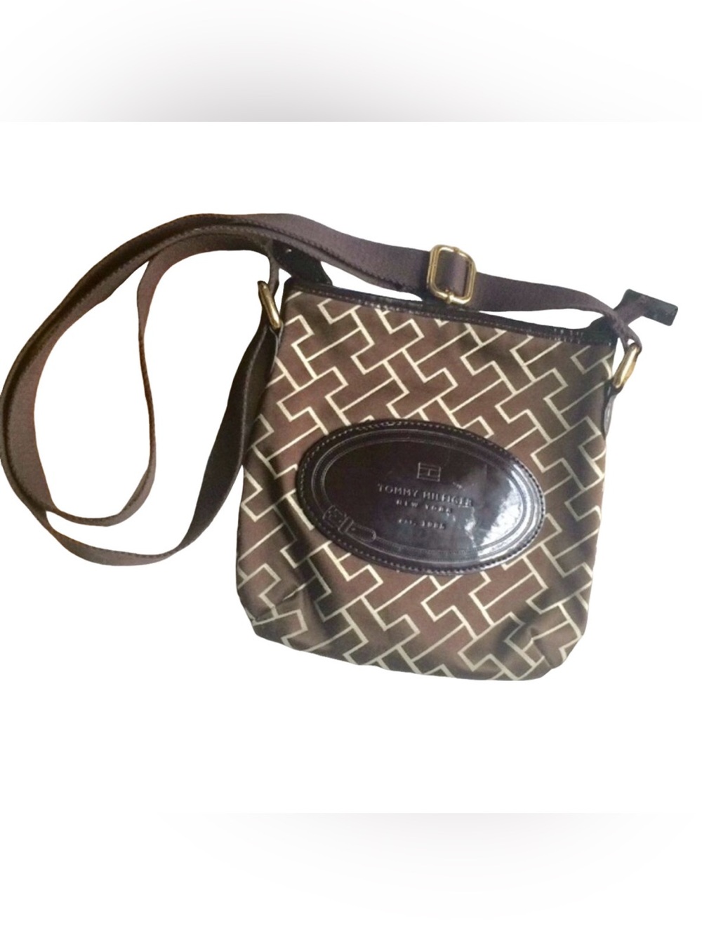 90s Tommy Hilfiger Vintage brown crossbody purse